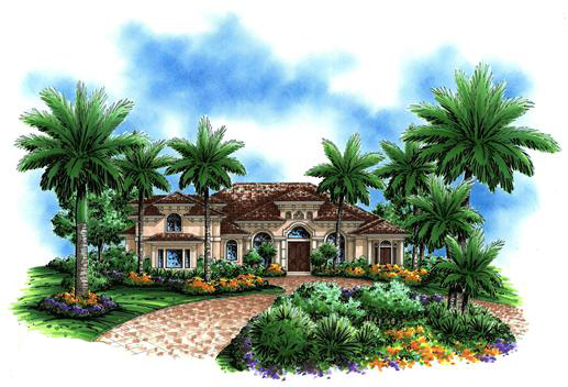 Front View of this 3-Bedroom, 4000 Sq Ft Plan - 175-1071