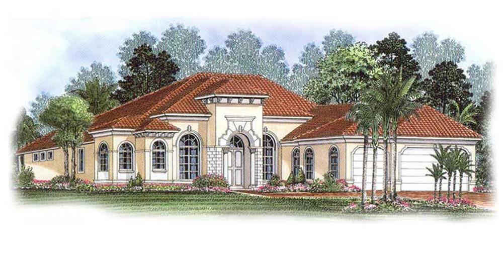 Front elevation of Coastal home (ThePlanCollection: House Plan #175-1079)
