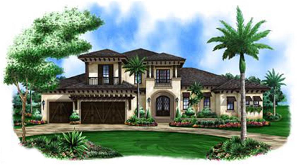 Front elevation of Coastal home (ThePlanCollection: House Plan #175-1114)