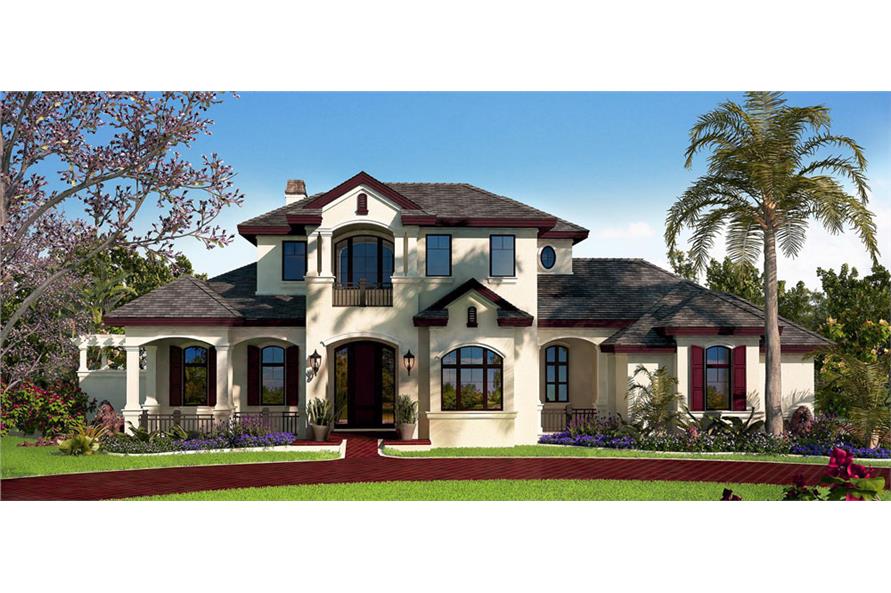 5-Bedroom, 4846 Sq Ft French House Plan - 175-1124 - Front Exterior