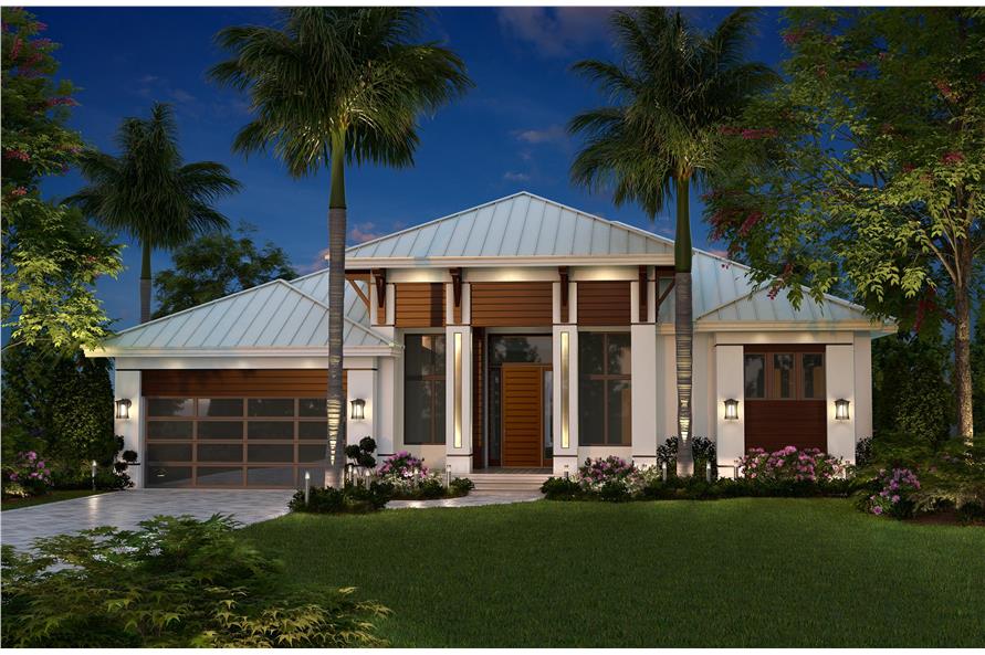 3-Bedroom, 2684 Sq Ft Contemporary House - Plan #175-1134 - Front Exterior