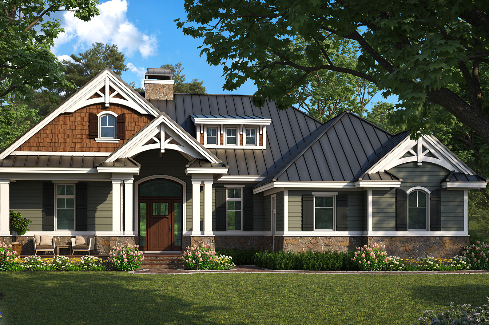  Craftsman  Home  Plan  2 Bedrms 2 Baths 1610 Sq Ft 