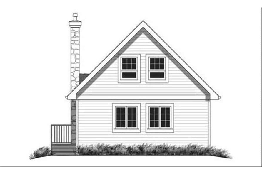 Home Plan Rear Elevation of this 2-Bedroom,1122 Sq Ft Plan -176-1003