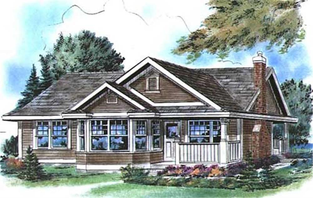 Front elevation of Country home (ThePlanCollection: House Plan #176-1015)