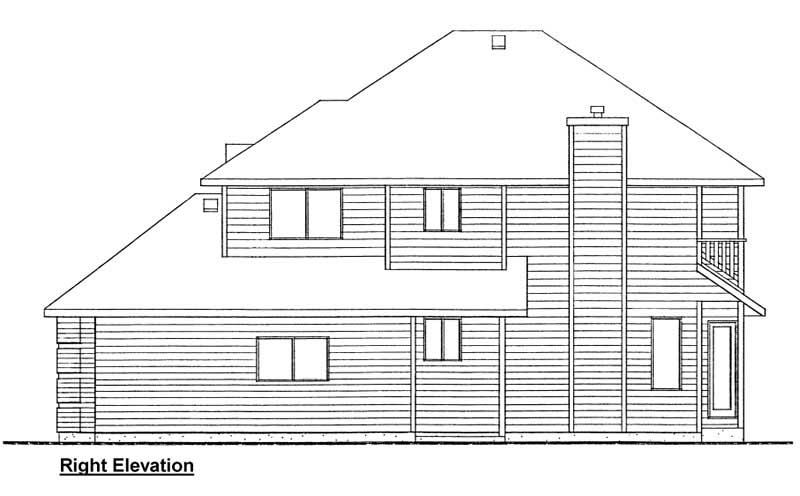 Home Plan Right Elevation of this 3-Bedroom,2423 Sq Ft Plan -177-1002