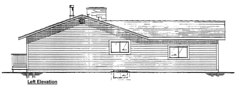 Home Plan Left Elevation of this 3-Bedroom,1314 Sq Ft Plan -177-1003