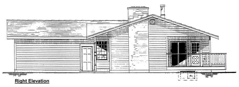 Home Plan Right Elevation of this 3-Bedroom,1314 Sq Ft Plan -177-1003