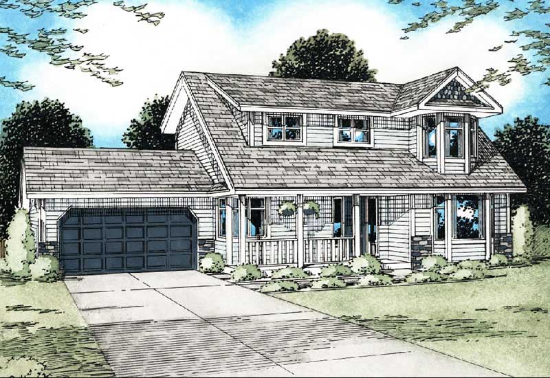 Front View of this 3-Bedroom, 1859 Sq Ft Plan - 177-1004