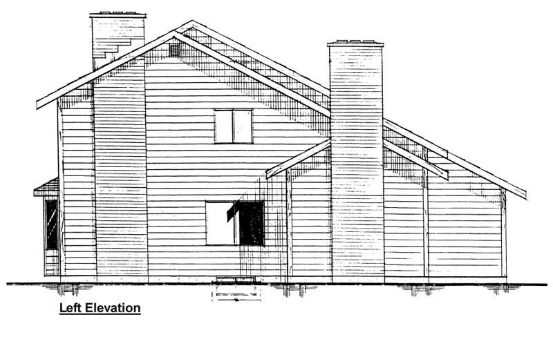 Home Plan Left Elevation of this 3-Bedroom,1964 Sq Ft Plan -177-1006
