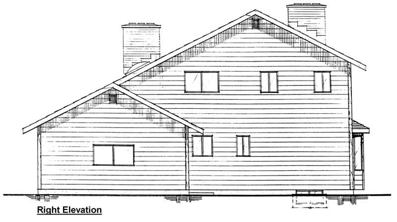 Home Plan Right Elevation of this 3-Bedroom,1964 Sq Ft Plan -177-1006