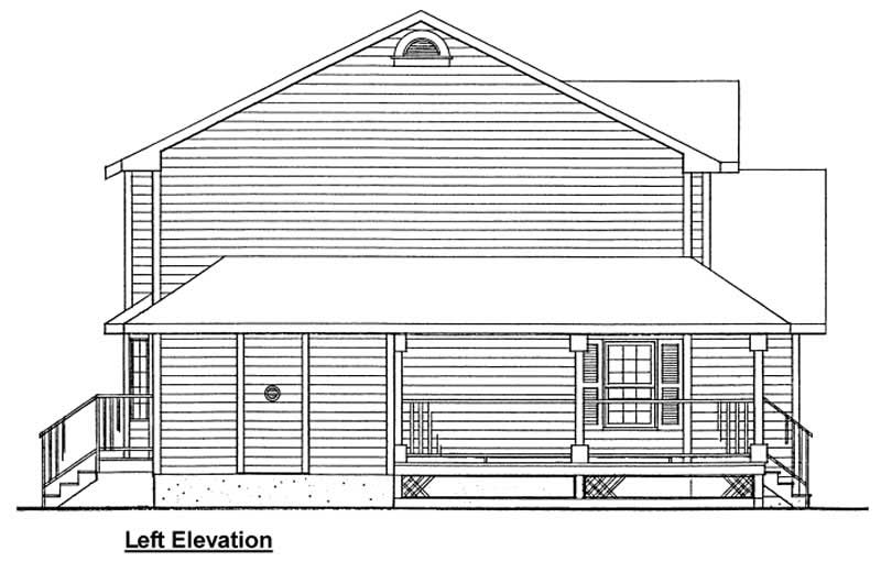Home Plan Left Elevation of this 3-Bedroom,2170 Sq Ft Plan -177-1007