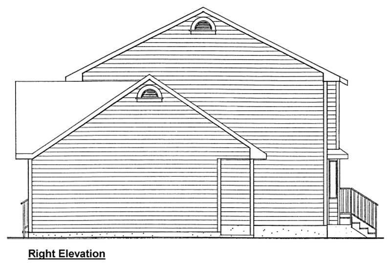 Home Plan Right Elevation of this 3-Bedroom,2170 Sq Ft Plan -177-1007