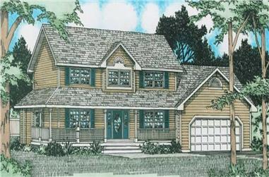3-Bedroom, 2170 Sq Ft Country Home Plan - 177-1007 - Main Exterior