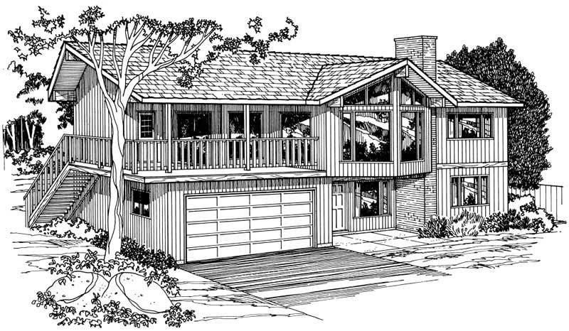 Home Plan Front Elevation of this 4-Bedroom,2651 Sq Ft Plan -177-1008