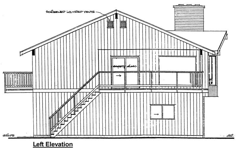 Home Plan Left Elevation of this 4-Bedroom,2651 Sq Ft Plan -177-1008