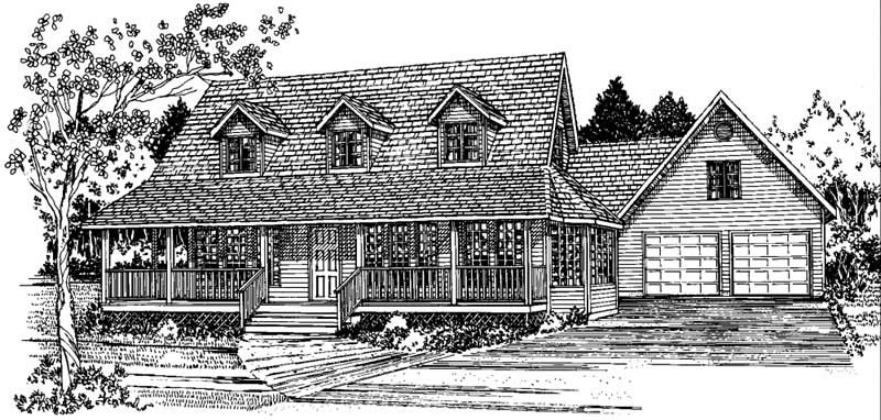 Home Plan Front Elevation of this 3-Bedroom,2577 Sq Ft Plan -177-1010
