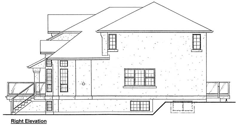 Home Plan Right Elevation of this 5-Bedroom,2643 Sq Ft Plan -177-1012