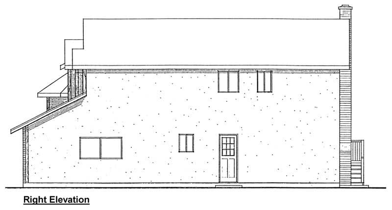 Home Plan Right Elevation of this 3-Bedroom,1945 Sq Ft Plan -177-1015