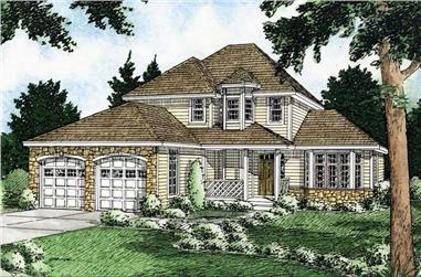 4-Bedroom, 2101 Sq Ft Country Home Plan - 177-1016 - Main Exterior