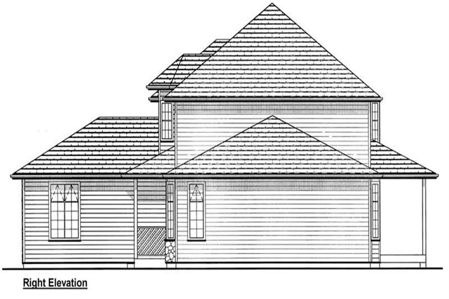 Home Plan Right Elevation of this 4-Bedroom,2101 Sq Ft Plan -177-1016