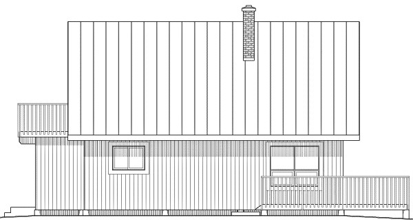Home Plan Left Elevation of this 3-Bedroom,1011 Sq Ft Plan -177-1023