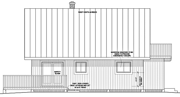 Home Plan Right Elevation of this 3-Bedroom,1011 Sq Ft Plan -177-1023