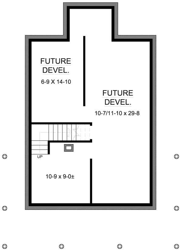 Basement of Small House Plans #177-1023