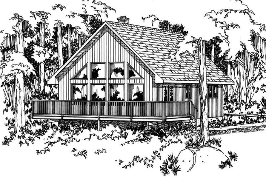 Home Plan Elevations of this 3-Bedroom,1011 Sq Ft Plan -177-1023