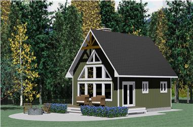 3-Bedroom, 1011 Sq Ft Small House Plans - 177-1023 - Main Exterior