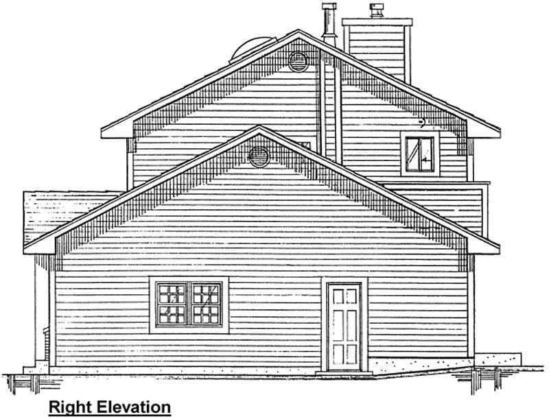 Home Plan Right Elevation of this 4-Bedroom,1949 Sq Ft Plan -177-1024