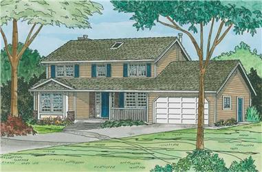 4-Bedroom, 1949 Sq Ft Country Home Plan - 177-1024 - Main Exterior