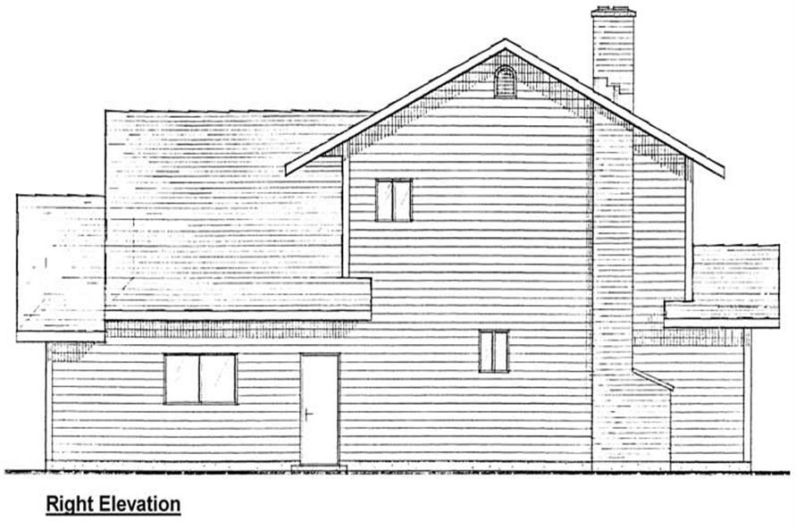 Home Plan Right Elevation of this 4-Bedroom,1660 Sq Ft Plan -177-1026