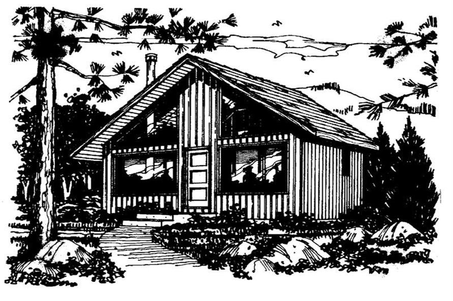 177-1027: Home Plan Front Elevation