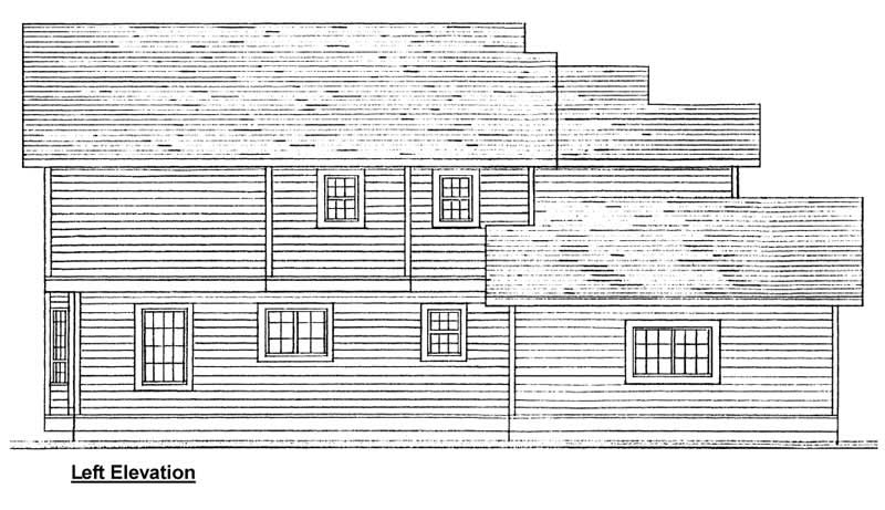 Home Plan Left Elevation of this 3-Bedroom,1858 Sq Ft Plan -177-1033