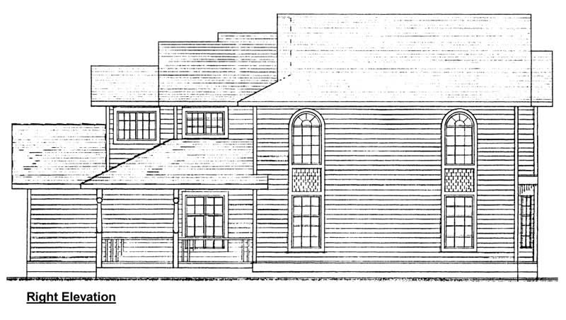 Home Plan Right Elevation of this 3-Bedroom,1858 Sq Ft Plan -177-1033