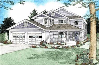 3-Bedroom, 1858 Sq Ft Country Home Plan - 177-1033 - Main Exterior