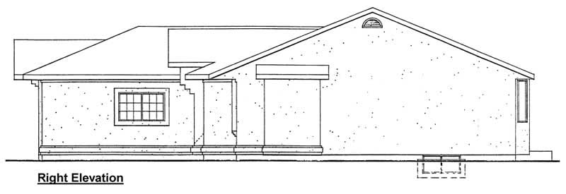 Home Plan Right Elevation of this 3-Bedroom,1565 Sq Ft Plan -177-1034