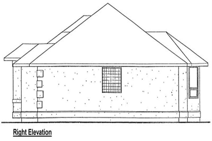 Home Plan Right Elevation of this 3-Bedroom,1731 Sq Ft Plan -177-1035