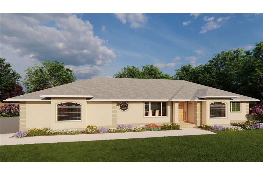 California Ranch house design (ThePlanCollection: Plan #177-1035)