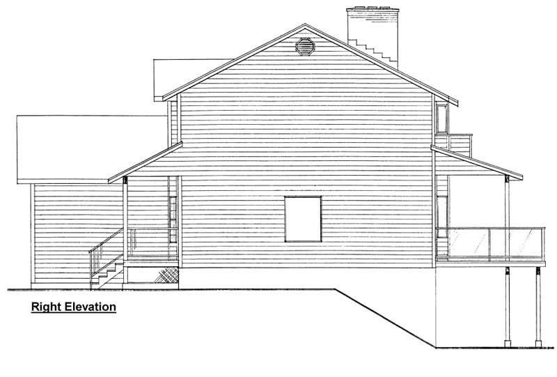 Home Plan Right Elevation of this 3-Bedroom,2008 Sq Ft Plan -177-1037