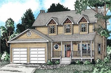 3-Bedroom, 2008 Sq Ft Cape Cod House Plan - 177-1037 - Front Exterior