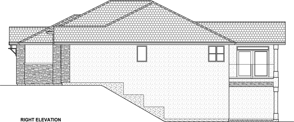 Home Plan Right Elevation of this 3-Bedroom,4290 Sq Ft Plan -177-1042