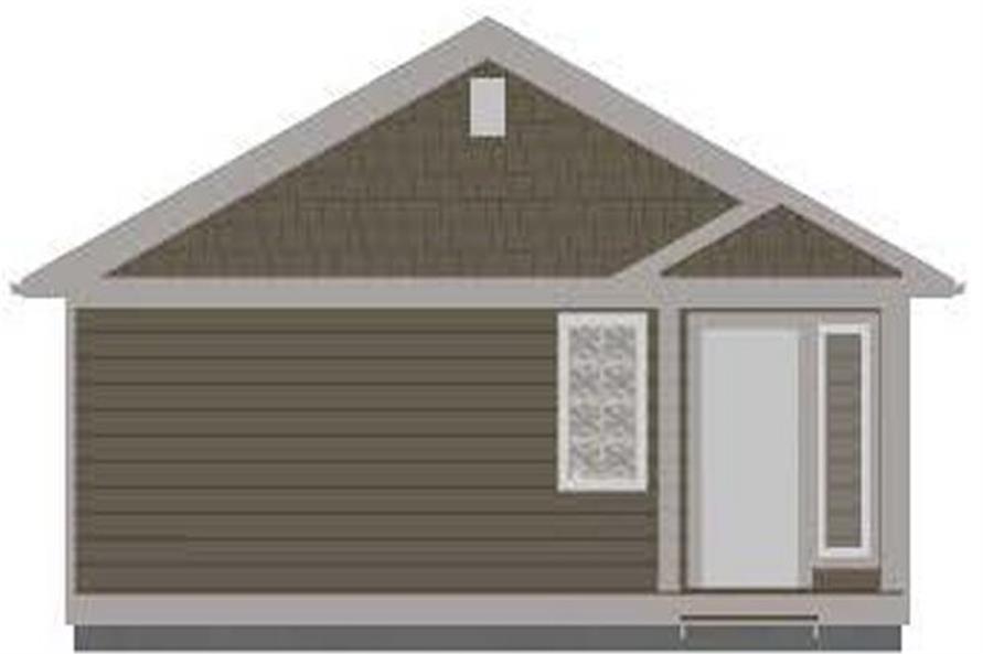 Home Plan Front Elevation of this 1-Bedroom,624 Sq Ft Plan -177-1054