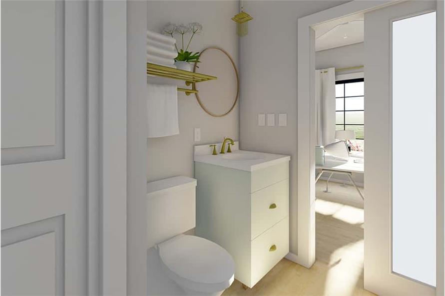 Bathroom of this 2-Bedroom, 988 Sq Ft Plan - 177-1058