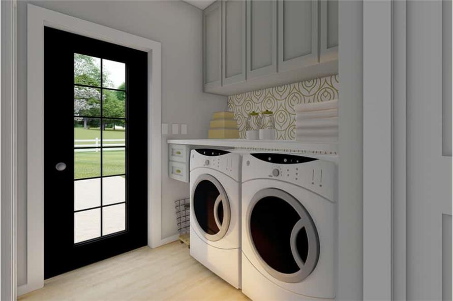 177-1058: Home Plan 3D Image-Laundry Room