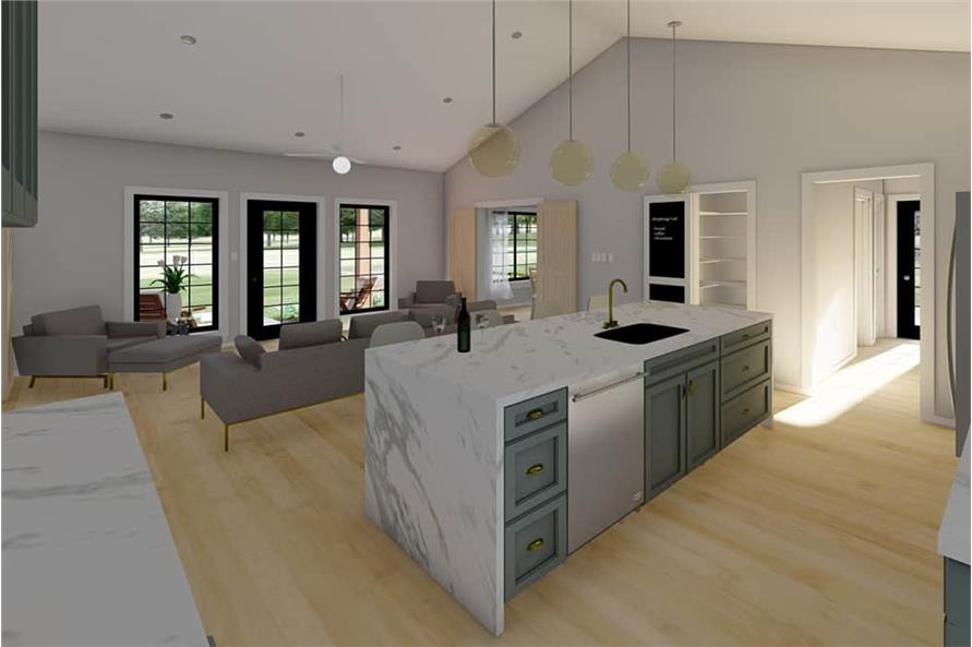 Kitchen of this 2-Bedroom,1232 Sq Ft Plan -177-1060