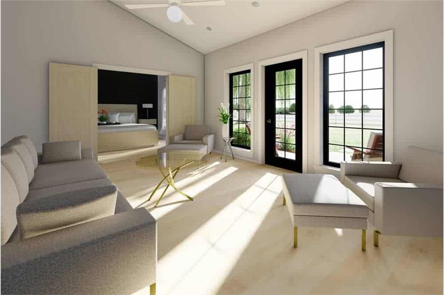 Living Room of this 2-Bedroom,1232 Sq Ft Plan -177-1060
