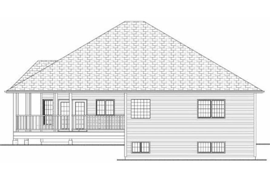Home Plan Left Elevation of this 3-Bedroom,1597 Sq Ft Plan -177-1061