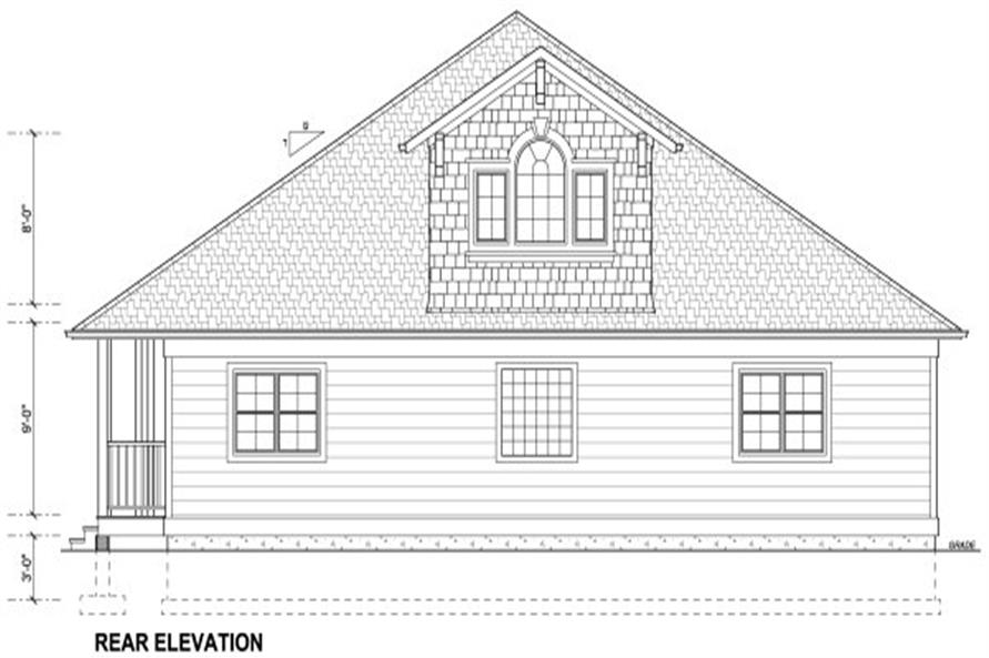 177-1062: Home Plan Rear Elevation