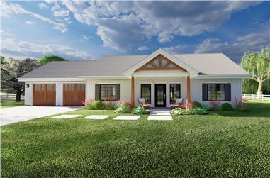 2-Bedroom, 1232 Sq Ft Farmhouse House Plan - 177-1063 - Front Exterior